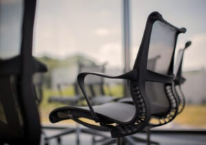 Detailaufnahme eines ergonomischen Stuhls